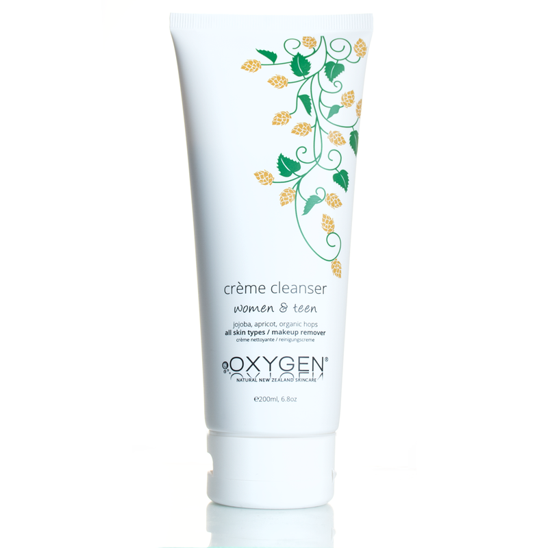 Oxygen Skincare | Crème Cleanser with Hops  for Sensitive and Dry Skin | Makeup Remover - Oxygen Skincare