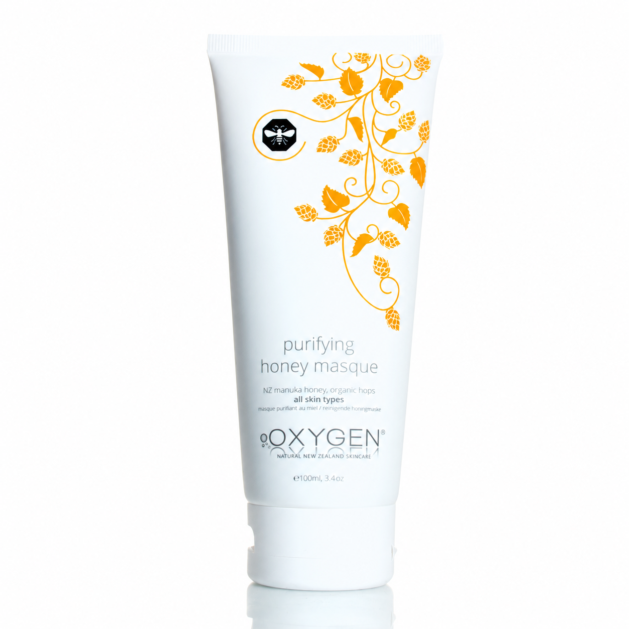 Manuka Honey and Hops Face Masque for all skin types 100ml | Oxygen Natural Skincare