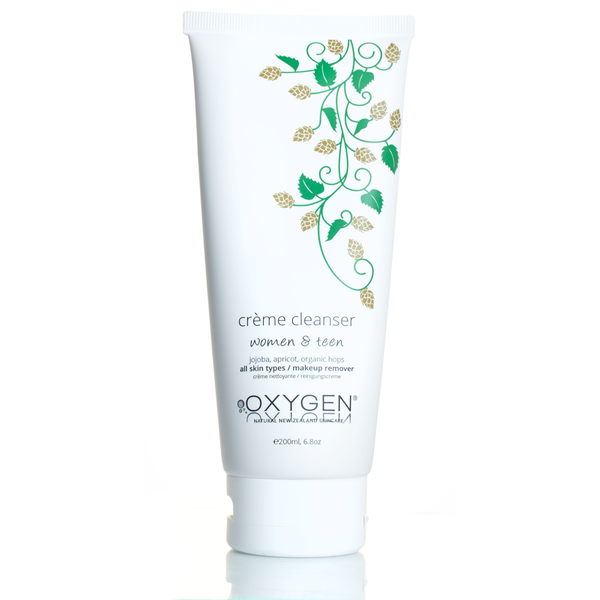 Oxygen Skincare | Crème Cleanser with Hops  for Sensitive and Dry Skin | Makeup Remover