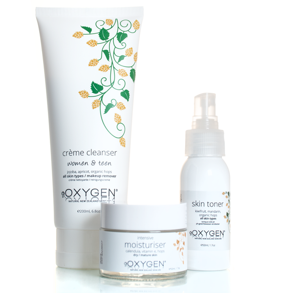 Natural Skincare Set for Dry & Mature Skin | Oxygen Skincare NZ